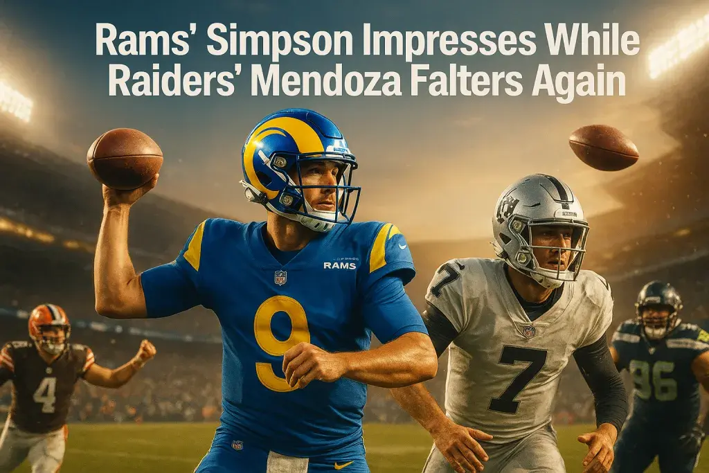 Rams' Simpson Impresses While Raiders' Mendoza Falters Again