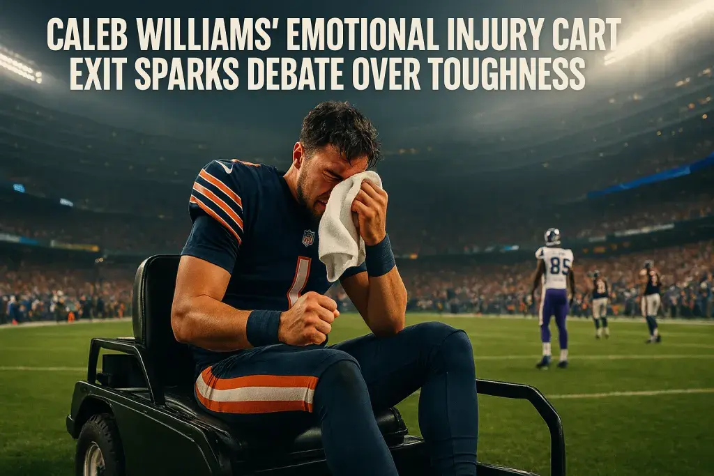 Caleb Williams' Emotional Injury Cart Exit Sparks Debate Over Toughness
