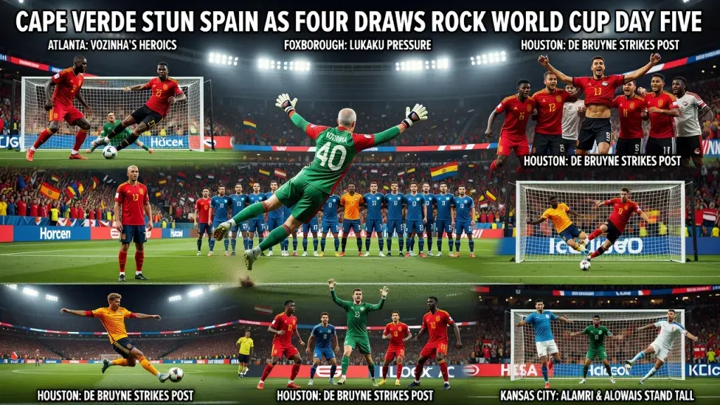 Cape Verde Stun Spain as Four Draws Rock World Cup Day Five
